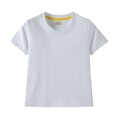 thumbnail image 1 of Boys Girls Shirts Short Sleeve Shirts for Toddler Cotton Tee Solid T-Shirts Kids Tees Summer Tops 1-12 Years, 1 of 2