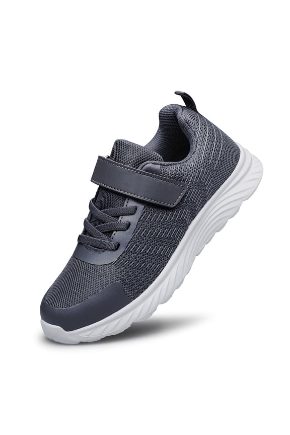 Boys Girls Shoes Sneakers Slip on Athletic Tennis Walking Shoes Lightweight Kids Shoes Grey Big Kid Size 5