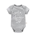 thumbnail image 1 of Boys Girls Short Sleeve Letter Print Romper Bodysuit For Children Clothes, 1 of 4