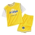 thumbnail image 1 of Boys Girls Short Sleeve T Shirt And Mesh Shorts Sportswear Outfits Tracksuits Set Breathable Dailywear 8-9 Years, 1 of 3
