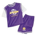 thumbnail image 1 of Boys Girls Short Sleeve T Shirt And Mesh Shorts Sportswear Outfits Tracksuits Set Cute Dailywear 3-4 Years, 1 of 3