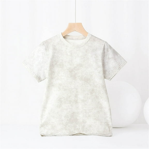Boys & Girls Short Sleeve T-Shirts 4-12 Years Crewneck Tie-Dye Tops Toddlers Kids Cute Pullover Comfort Going-Out Athletic Workout Tees