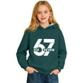 thumbnail image 1 of Boys Girls Six Seven Meme Funny 67 Hoodies Long Sleeve Relax Fit Number Print Hooded Sweatshirts Casual Pullover Tops, 1 of 6