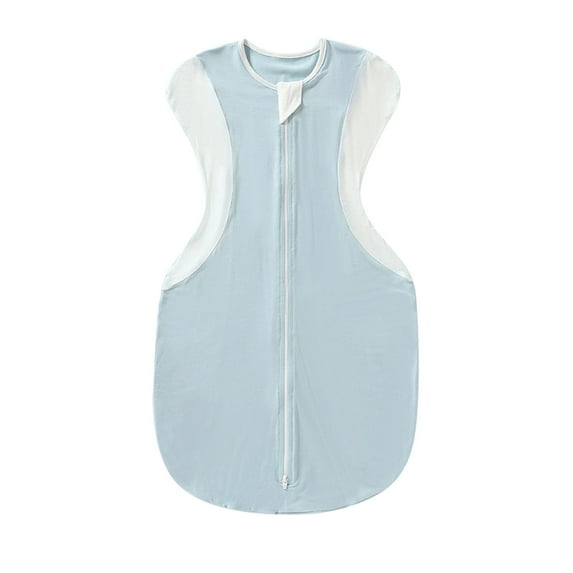 Boys Girls Sleeping Bag Swaddle Blanket Anti Wake Swaddle Anti Kick Color Splicing Blue 0 Months-3 Months