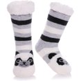 thumbnail image 1 of Boys Girls Slipper Socks Cute Animal, Fuzzy Winter Warm Fleece Lining Christmas Socks With Grippers (1Pairs), 1 of 6