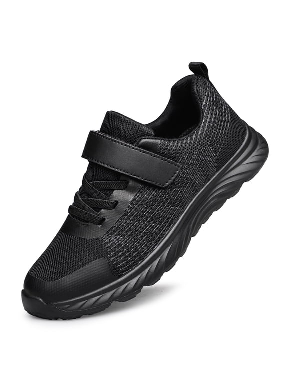 Boys Girls Sneakers Kids Shoes Unisex Breathable Fitness Running Tennis Lightweight Shoes Black Toddler Size 9