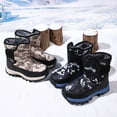 thumbnail image 1 of Boys Girls Snow Boots Kids' Waterproof Snow Boots for Winter Resistant Cold Weather Shoes Black 6.5 Y-7 Y, 1 of 7