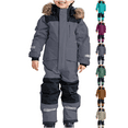 thumbnail image 1 of Boys' and Girls' Snowsuit Waterproof Jumpsuit Windproof Thermal Snow Suit for Kids Winter Ski Suit Coveralls Toddler Snow Suit Boys Girls One-Piece Snowsuit Winter Outdoor jumpsuit (1T-15), 1 of 6
