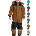 thumbnail image 1 of Boys' and Girls' Snowsuit Waterproof Jumpsuit Windproof Thermal Snow Suit for Kids Winter Ski Suit Coveralls Toddler Snow Suit Boys Girls One-Piece Snowsuit Winter Outdoor jumpsuit (1T-15), 1 of 7