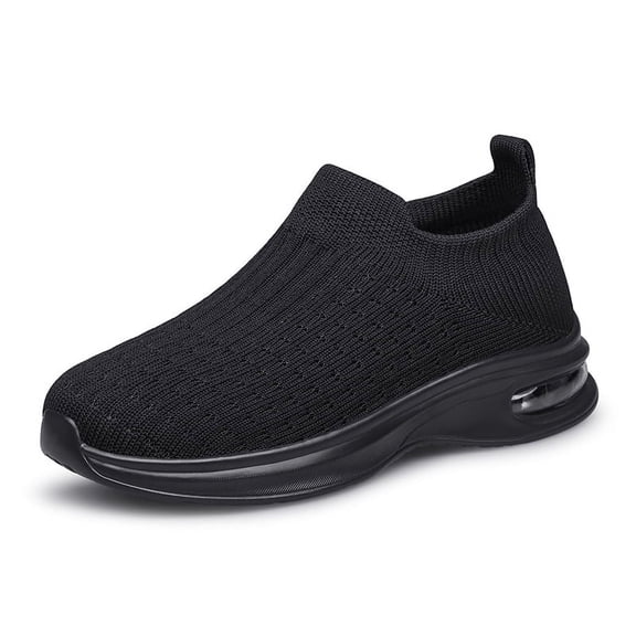 Boys Girls Sock Shoes Kids Sneakers Slip on Fitness Tennis Athletic Walking School Shoes Black Big Kid Size 1