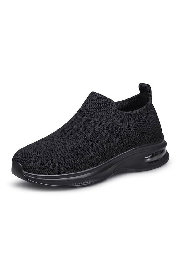 Boys Girls Sock Shoes Kids Sneakers Slip on Fitness Tennis Athletic Walking School Shoes Black Big Kid Size 4