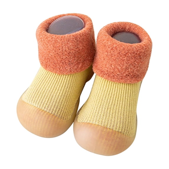 Boys Girls Socks Shoes Toddler WarmThe Floor Socks Non Slip Prewalker Shoes