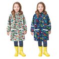 thumbnail image 1 of Boys Girls Soft lining Hooded Rain Jacket | Lightweight windbreaker rain coat, Elastic for kids daily school trip or rainy day., 1 of 5