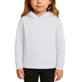 thumbnail image 1 of Boys Girls Solid Color Fleece Sweatshirts Fall Winter Long Sleeve Clothes with Hood School Casual Comfy Soft Pullover Tops, 1 of 5