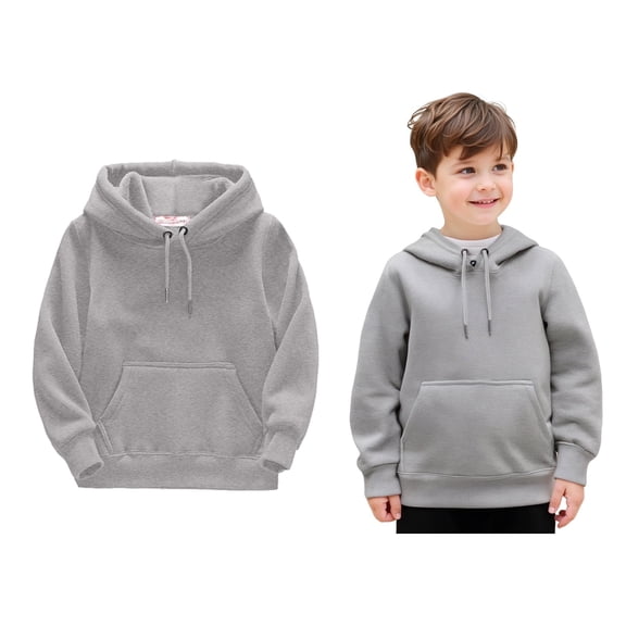 Boys Girls Solid Long Sleeve Patchwork Hooded Sweatshirt Pullover Blouse Tops Outfits Clothes