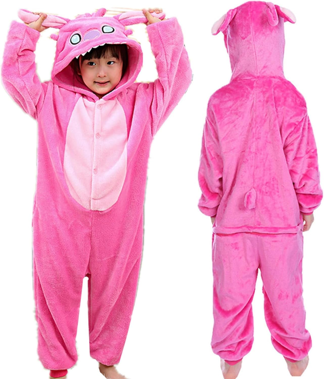 Boys Girls Stitch Pajamas Halloween Unisex Kids One Piece Cosplay