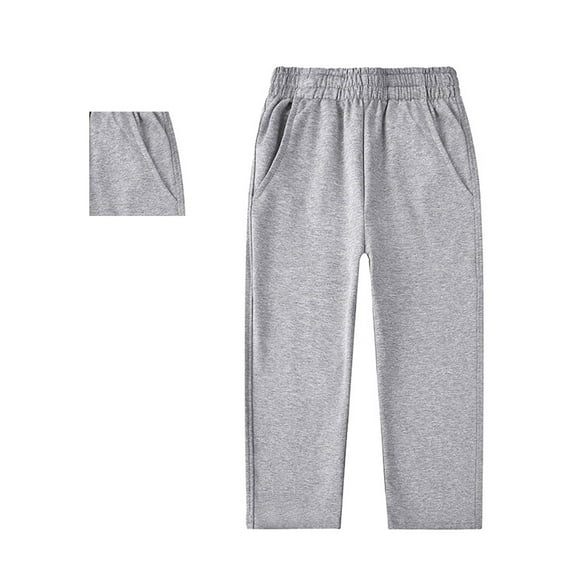 Boys Girls Straight Leg Casual Pants Soft Comfortable Stretchy Jogger Sweatpants For Active Play