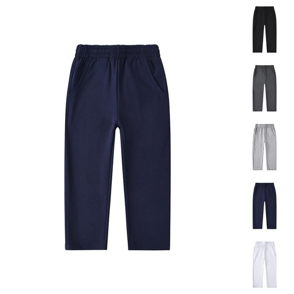 Boys Girls Straight Leg Pants Soft Comfortable Leggings Stretchy Sweatpants Jogger Pants