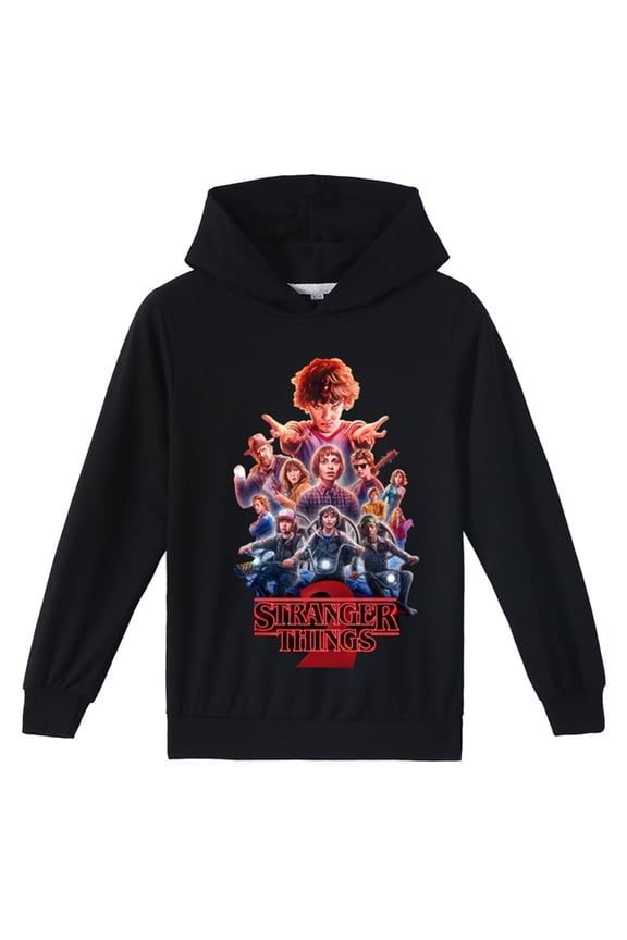 Boys Girls Stranger TV Things Pullover Sweatshirt Hooded-Cotton Long Sleeve Graphic Hoodies for Teen