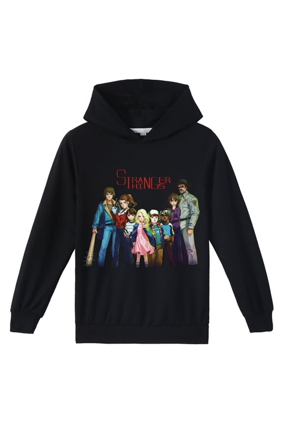 Boys Girls Stranger TV Things Sweatshirt Hooded-Cotton Long Sleeve Hoodies Casual Pullover Tops for Youth