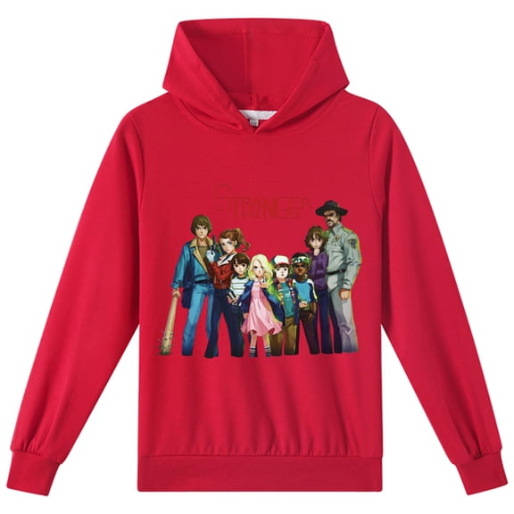 Boys Girls Stranger TV Things Sweatshirt Hooded-Cotton Long Sleeve Hoodies Casual Pullover Tops for Youth