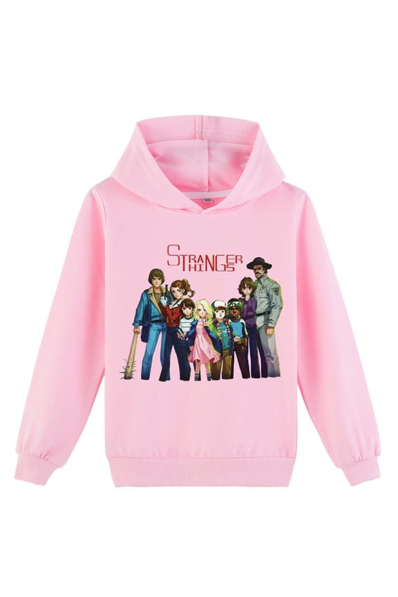 Boys Girls Stranger TV Things Sweatshirt Hooded-Cotton Long Sleeve Hoodies Casual Pullover Tops for Youth