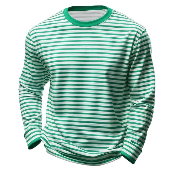 Boys Girls Striped Long Sleeve Crewneck T Shirt Casual Kids Top Soft Tee Comfortable For Childrens
