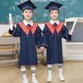 thumbnail image 1 of Boys Girls Suit Kindergarten Children Graduation Stage Performance Gown with Hat 2-3 Years, 1 of 7