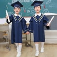 thumbnail image 1 of Boys Girls Suit Kindergarten Children Graduation Stage Performance Gown with Hat 3-4 Years, 1 of 6