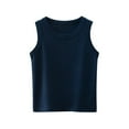thumbnail image 1 of Boys Girls Summer Tank Tops Crew Neck Solid Color Casual Loose Basic Sleeveless Tee Shirts for 1-9 Years, 1 of 3