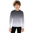thumbnail image 1 of Boys Girls Sun Protection Swim Shirts,Long Sleeve Gradient Pattern Rash Guards,Suitable for Beach,Pool and Water Sports, 1 of 5
