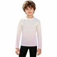thumbnail image 1 of Boys Girls Sun Protection Swim Shirts,Long Sleeve Gradient Pattern Rash Guards,Suitable for Beach,Pool and Water Sports, 1 of 5