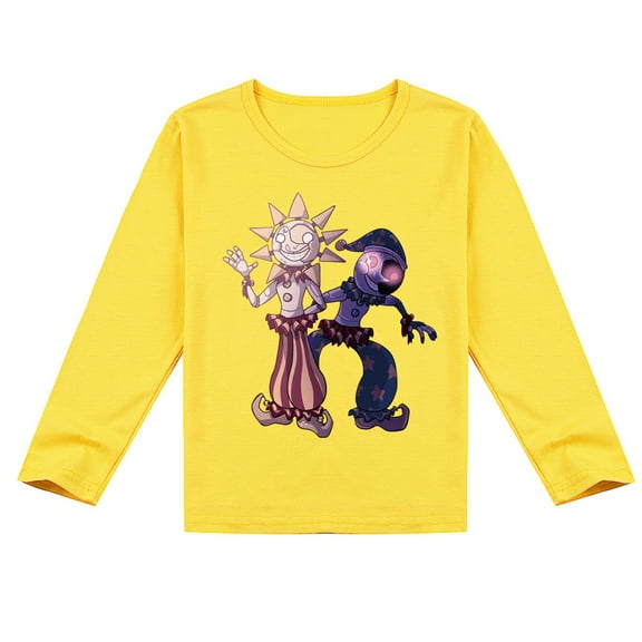 Boys & Girls Sundrop and Moondrop Comfy Long Sleeve Tee with Cool Print, Ideal for Seasonal Wear