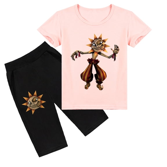 Boys & Girls' Sundrop and Moondrop Crew Neck Cotton Short Sleeve T-shirt and Shorts, A Stylish Choice