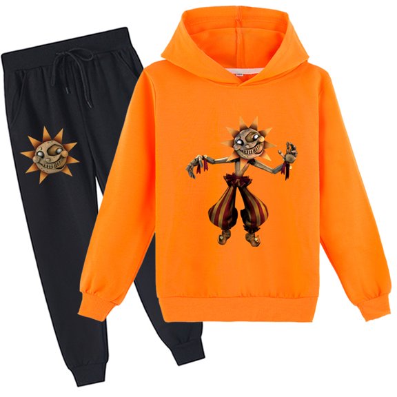 Boys Girls Sundrop and Moondrop Graphic Cotton Pullover Sweatshirt with Hood Sweatpants 2 Pieces Sweatsuit Outfits