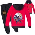 thumbnail image 1 of Boys Girls Sundrop and Moondrop Graphic Zipper Hooded Jacket Sweatshirt with Hood Sweatpants 2 Pieces Outfits, 1 of 7
