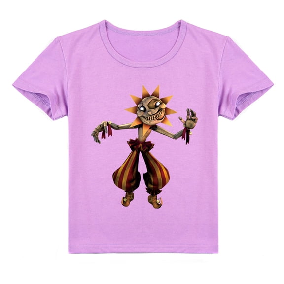 Boys Girls Sundrop and moondrop Cotton Crew Neck Short Sleeve T-shirt Kids Casual Top Summer T-shirt