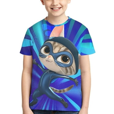 Boys Girls Super Kitties Shirt Graphic T-Shirt Crewneck Short Sleeve 3d Colorful Tops Tees