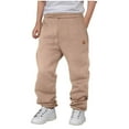 thumbnail image 1 of Boys' And Girls' Sweatpants With Drawstring Pocket Fleece Athletic Active Soft Sweatpants Pull On Casual Pants Joggers Hiking Pants Quick Dry Lightweight Sweatpants, 1 of 3