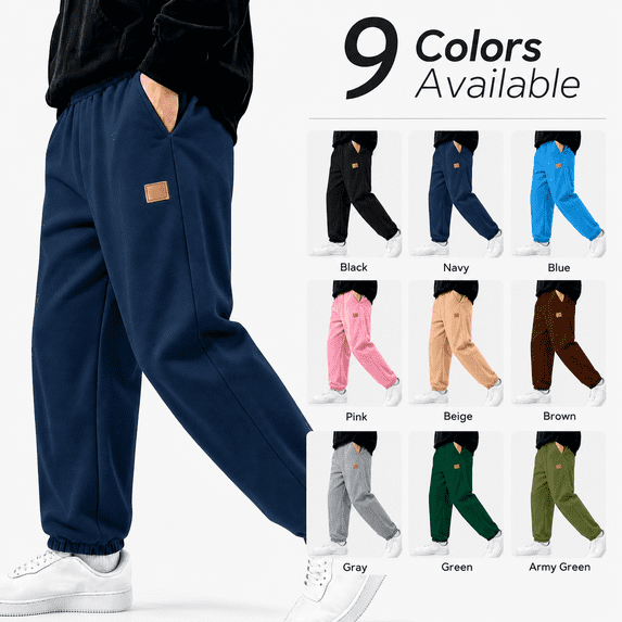 Boys Girls Sweatpants Elastic Waist Jogger Sports Pants with Pockets Straight Leg Ankle Cuff Bottoms for Outdoor Exercise