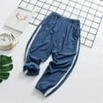 thumbnail image 1 of Boys Girls Sweatpants Side Striped Athletic Pants Elastic Waist Summer Casual Sports Trousers with Pockets, 1 of 4