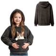 thumbnail image 1 of Boys Girls Sweatshirt with Dog Pouch Fuzzy Pet Sling Hoodie Long Sleeve Dog Pocket Hoodie Fall Clothes 5-6 Years, 1 of 6