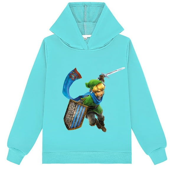 Boys Girls Sweatshirt witn a Hood Kids The Legend of Zelda Hoodies Pullover Sweatshirt Tops for Children's