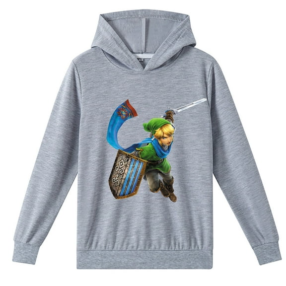 Boys Girls Sweatshirt witn a Hood Kids The Legend of Zelda Hoodies Pullover Sweatshirt Tops for Children's