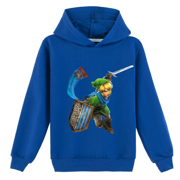 Boys Girls Sweatshirt witn a Hood Kids The Legend of Zelda Hoodies Pullover Sweatshirt Tops for Children's
