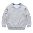 thumbnail image 1 of Boys Girls Sweatshirts Kids Toddler Solid Long Sleeve Pullover Crewneck Tops Shirts Fall Winter Clothes, 1 of 5