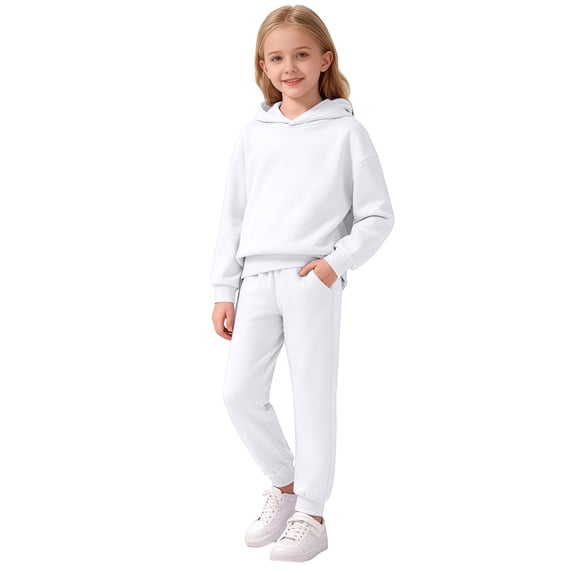 Boys Girls Sweatsuit Hooded Sweatshirt and Jogger Pants Set Classic Lightweight Fleece Tracksuiš Fall Winter Athletic Outfits