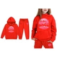 thumbnail image 1 of Boys Girls Sweatsuit Set 2 Piece Long Sleeve Printed Tracksuit Pullover Hoodie and Active Jogger Pants Fall Clothes 8-9 Years Boys Clothes Boys Girls Fashion, 1 of 4