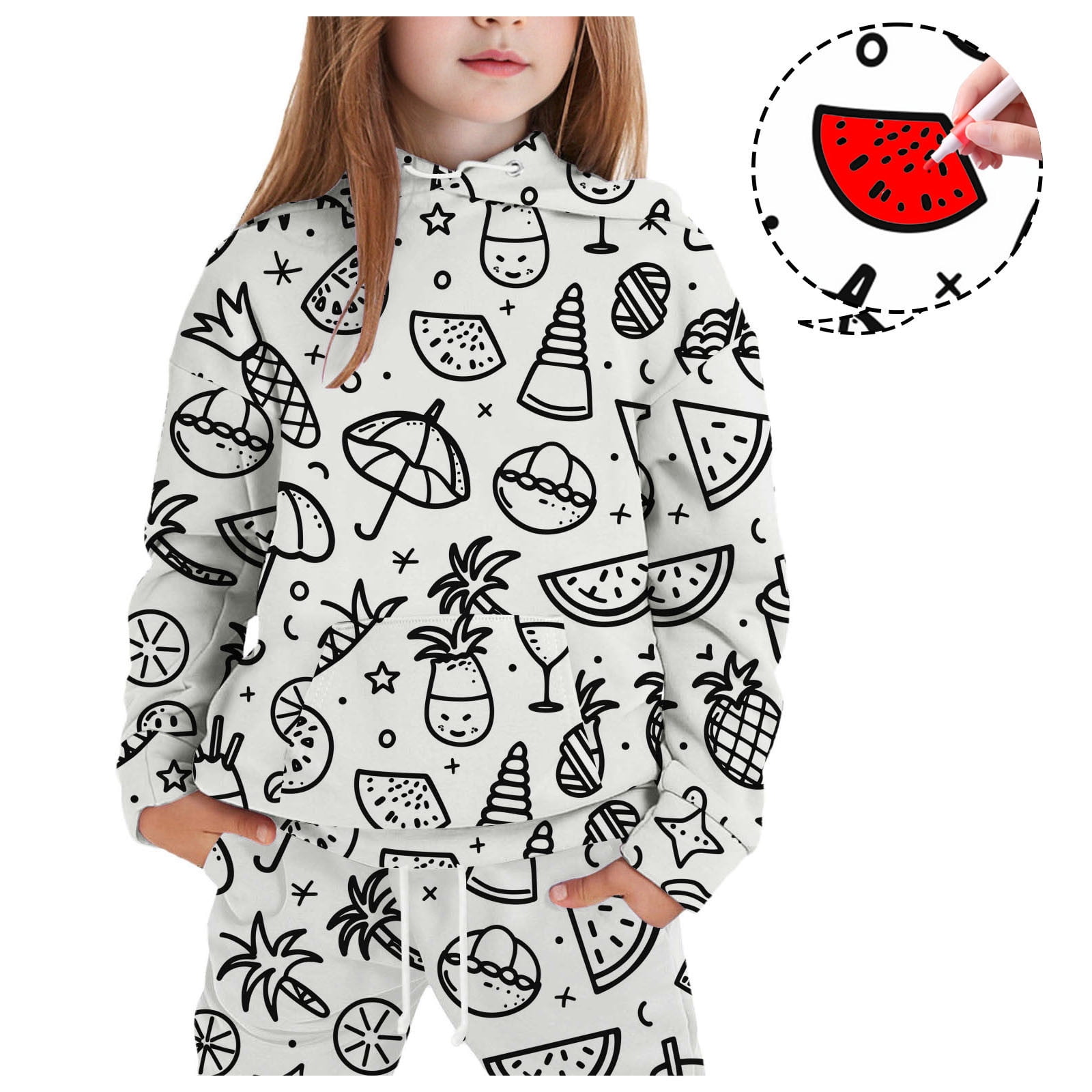 Little Surprise Box,Casual Dark Peach 2Pcs Track Suit Set For Kids & Tweens