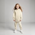 thumbnail image 1 of Boys Girls Sweatsuit Set 2PC Long Sleeve Khaki Tracksuit Pullover Hoodie Sweatpants Fall Clothes Teen Girls Clothes5-6 Years Boys Girls Fashion, 1 of 3